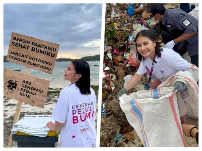 Cerita Lengkap Prilly Latuconsina Ngabuburit Bersihkan Sampah di Pantai, Tak Berasa Puasa!