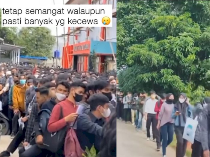 Viral Antrian Para Pejuang Loker yang Padati Jalanan di Cikarang, Daftar Kerja Pabrik