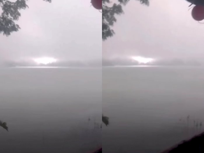 Heboh, Penampakan Cahaya Terang di Atas Telaga Ngebel Ponorogo saat Hujan, Fenomena Apa?