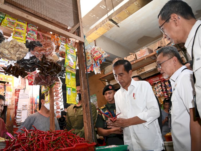 Cek Harga Pangan di Pasar Jakarta, Presiden Jokowi Sebut Banyak yang Turun