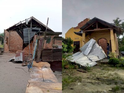 Belasan Rumah Rusak Diterjang Angin Puting Beliung di Jambi, Tercatat 4 Desa Kena Dampak