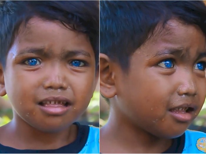 Selain Evi, Bocah Laki-laki di Sulawesi Ini Juga Bermata Biru Bak Bule Eropa