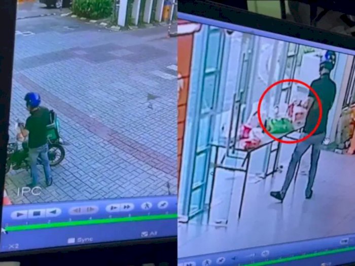 Viral Driver Ojol Curi Makanan Usai Ngantar Pesanan ke Pelanggan, Aksinya Terekam CCTV 
