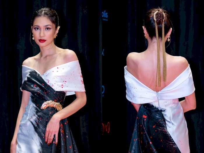 Cantik Misterius! Mikha Tambayong Tampil Stunning Dibalut Gaun Lukis Tangan