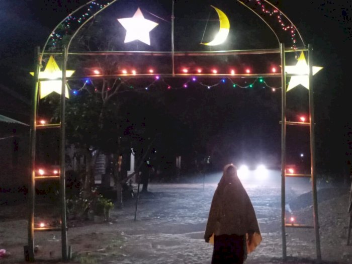 Desa Hinai Kanan Dihiasi Lampu-Lampu di Malam 27 Ramadan, Tradisi Sejak Kesultanan Langkat