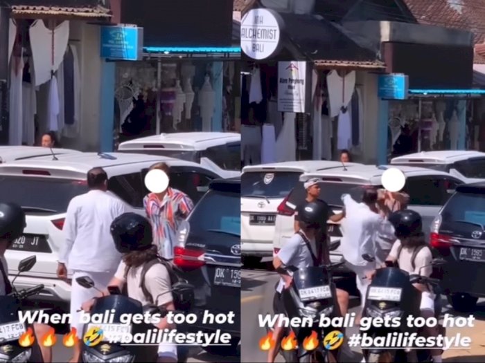 Viral Warga Bali Baku Hantam Sama Bule di Jalan, Polisi: Kita Selidiki!