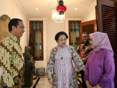 Presiden Jokowi Halalbihalal ke Kediaman Megawati: Ngomongin Ganjar Pranowo?