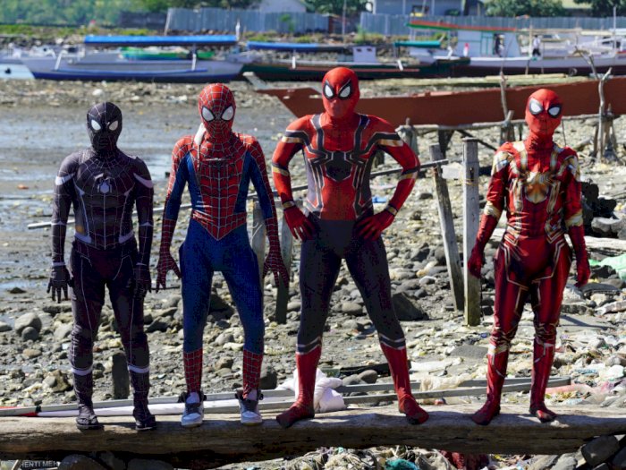 Ketika 'Spider-Man Jepang' Ikut Bakti Sosial dengan 'Spider-Man Indonesia' di Parepare