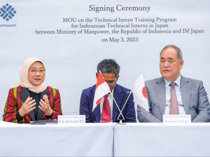 Perkuat Kompotensi SDM Indonesia, Kemnaker Perbarui MoU Program Magang di Jepang