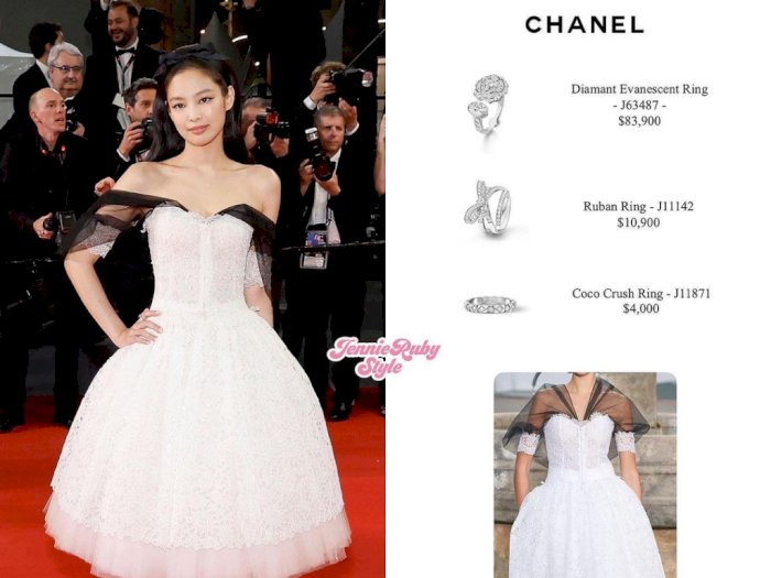 Jennie BLACKPINK di Red Carpet Festival Film Cannes 2023 Menggunakan Gaun Cantik dan Mewah