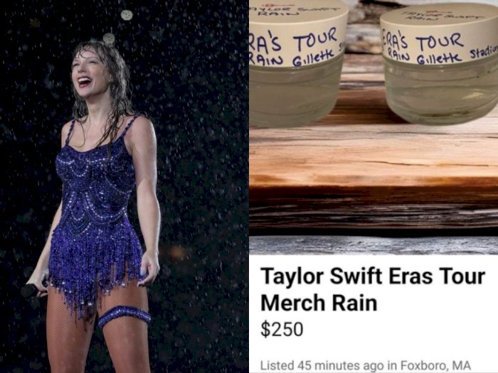 Air Hujan yang Turun saat Konser ‘The Eras Tour’ Taylor Swift Dijual Rp3,7 Juta