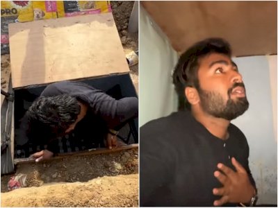 Bikin Challenge Dikubur Hidup-hidup, YouTuber Asal India Ini Nyaris Tewas Tertimbun