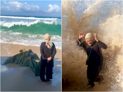 Niat Bikin Video Estetik, Wanita Ini Malah Berujung Trauma Bikin Konten di Pinggir Pantai