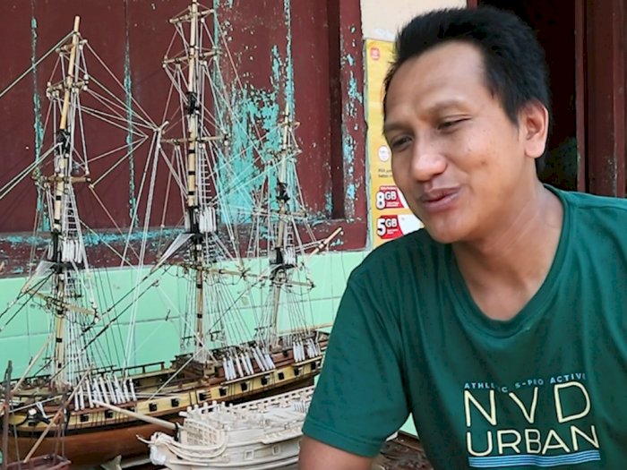  Mantan Napi di Kediri Sukses Perajin Miniatur Kapal Nilainya Jutaan Rupiah