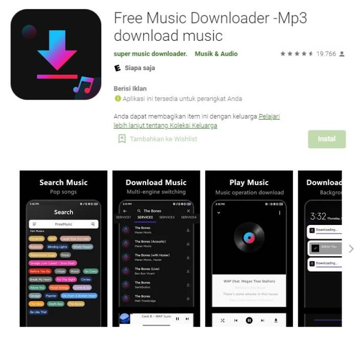 Cara download lagu mp3 free