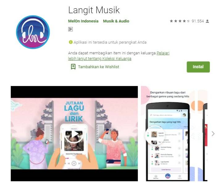 photo/playstore aplikasi download musik