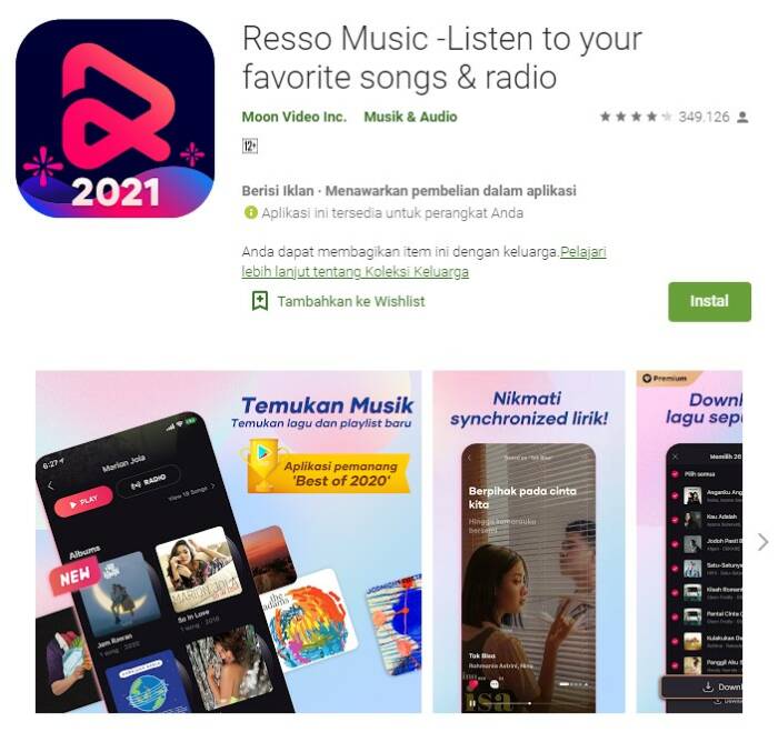 photo/playstore aplikasi download musik