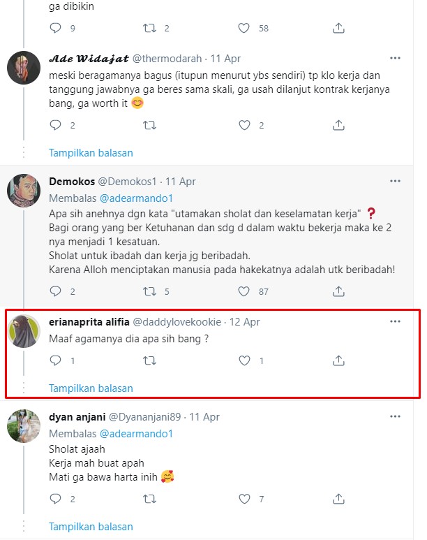Komentar netizen di kicauan Ade Armando. / twitter Komentar netizen di kicauan Ade Armando. / twitter