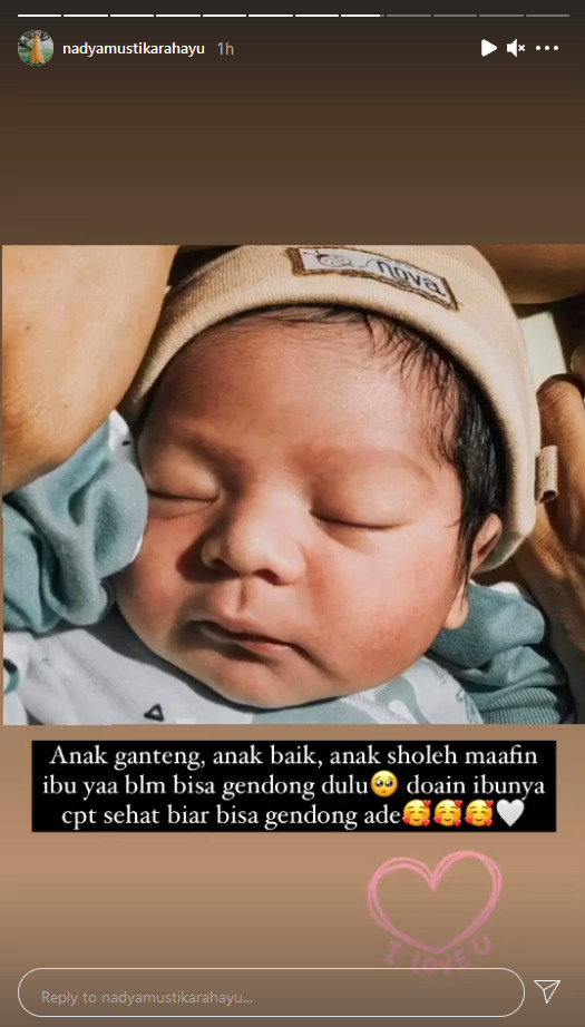 Story Nadya Mustika. (Instagram/@@nadyamustikarahayu) Nadya Mustika
