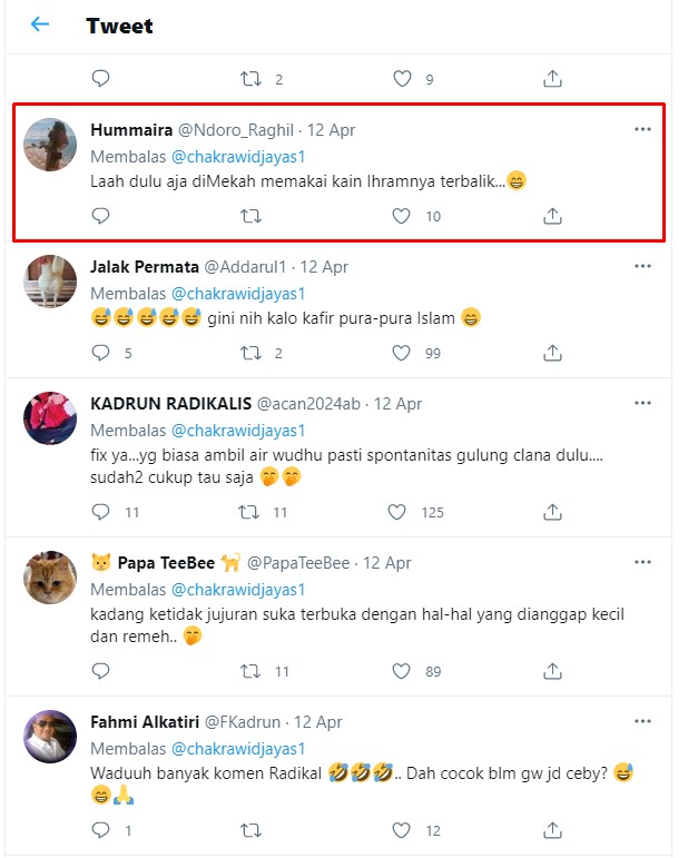 Komentar di video yang memperlihatkan Presiden Jokowi. / twitter Komentar di video yang memperlihatkan Presiden Jokowi. / twitter