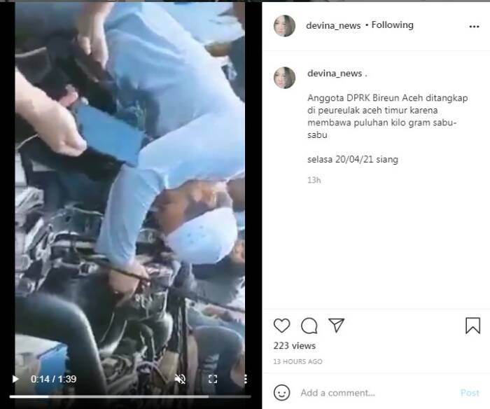 Anggota DPRK Bireuen tertangkap bawa sabu-sabu (Ist.) Anggota DPRK Bireuen tertangkap bawa sabu-sabu