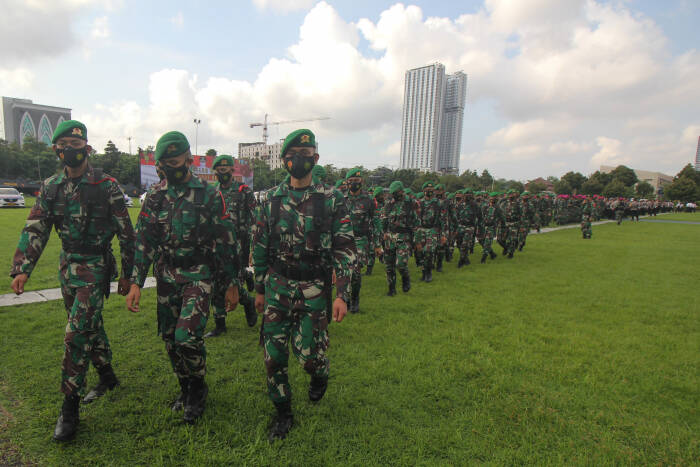 ANTARA FOTO/Didik Suhartono Apel Gelar Pasukan Operasi Ketupat Semeru