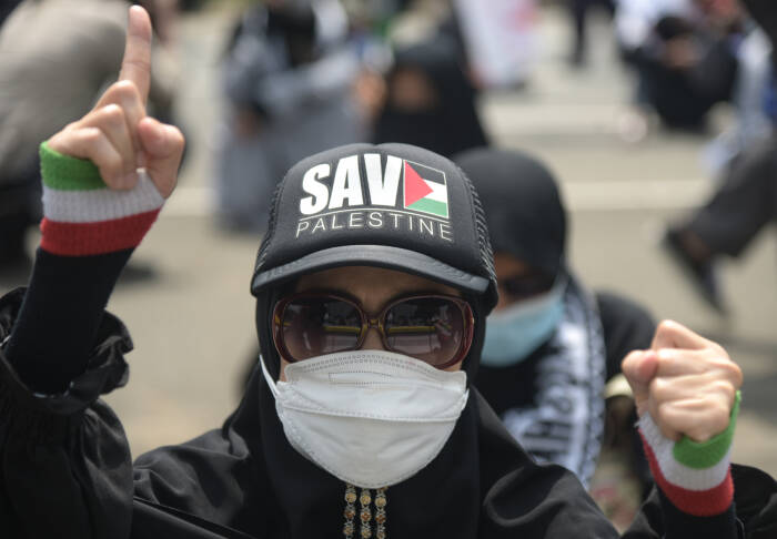 ANTARA FOTO/Paramayuda AKSI SOLIDARITAS PALESTINA