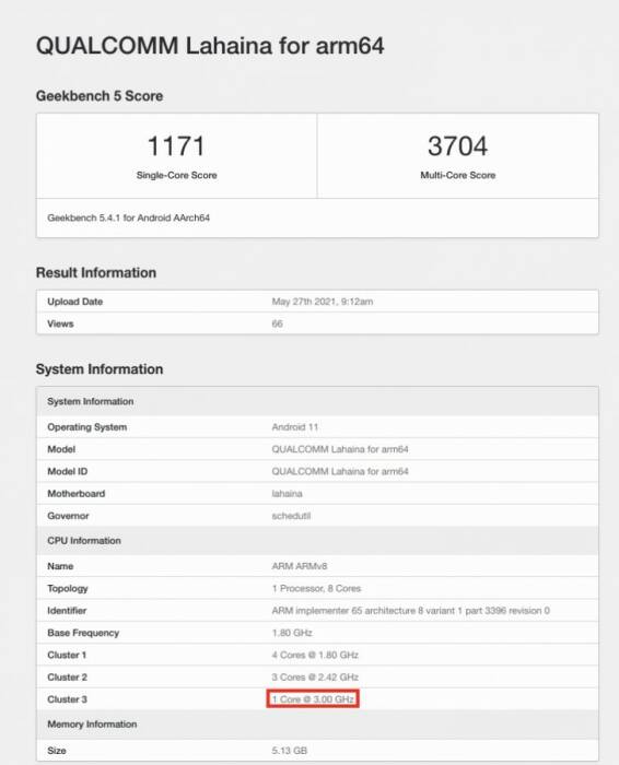 Hasil benchmark dari Qualcomm Snapdragon 888+