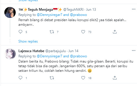 Komentar netizen. ist