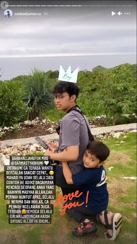 Story Zaskia Adya Mecca di ulang tahun anak tirinya. (Instagram/@zaskiadyamecca) Zaskia Adya Mecca
