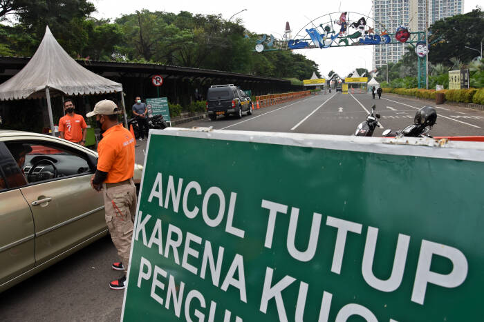 ANTARA FOTO/Indrianto Eko Suwarso TAMAN IMPIAN JAYA ANCOL TUTUP OPERASIONAL SEMENTARA