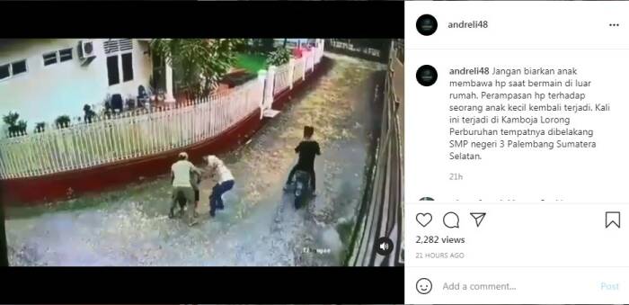 Kawanan begal rampas ponsel bocah laki-laki di Palembang