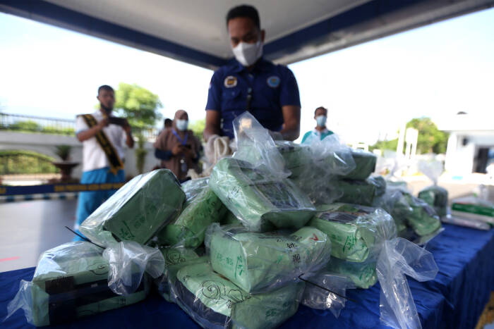ANTARA FOTO / Irwansyah Putra BNNP ACEH AMANKAN PULUHAN BUNGKUSAN SABU-SABU