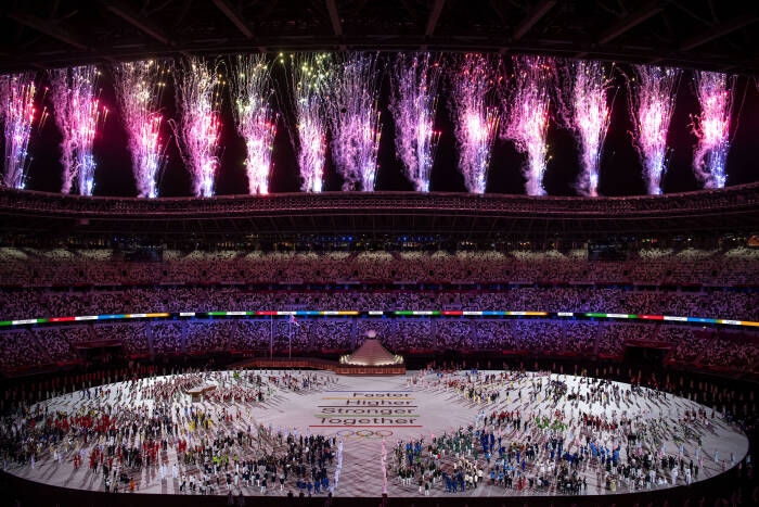 ANTARA FOTO/Sigid Kurniawan PEMBUKAAN OLIMPIADE TOKYO