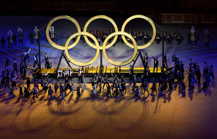 ANTARA FOTO/Sigid Kurniawan PEMBUKAAN OLIMPIADE TOKYO