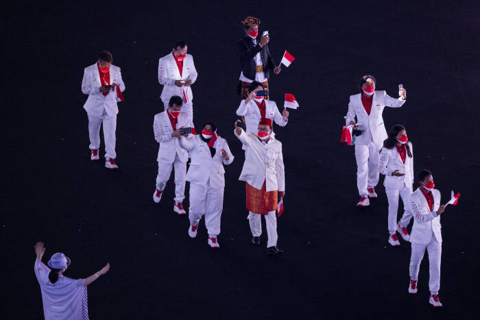 ANTARA FOTO/Sigid Kurniawan PEMBUKAAN OLIMPIADE TOKYO