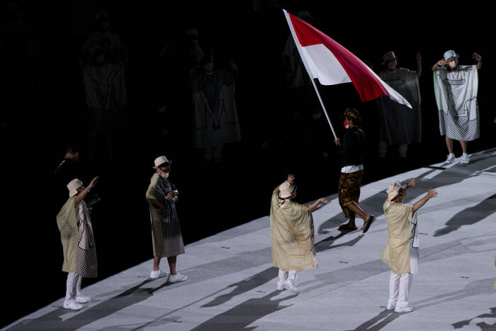 ANTARA FOTO/Sigid Kurniawan PEMBUKAAN OLIMPIADE TOKYO