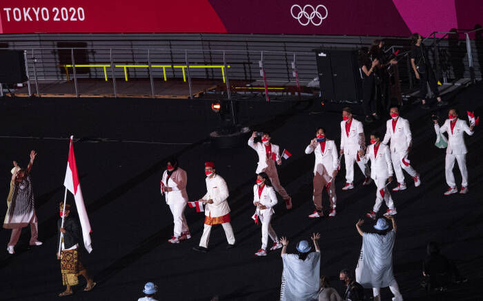 ANTARA FOTO/Sigid Kurniawan PEMBUKAAN OLIMPIADE TOKYO