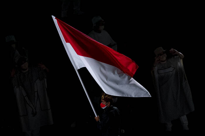 ANTARA FOTO/Sigid Kurniawan PEMBUKAAN OLIMPIADE TOKYO