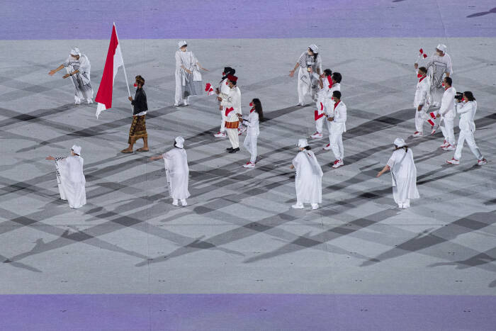 ANTARA FOTO/Sigid Kurniawan PEMBUKAAN OLIMPIADE TOKYO