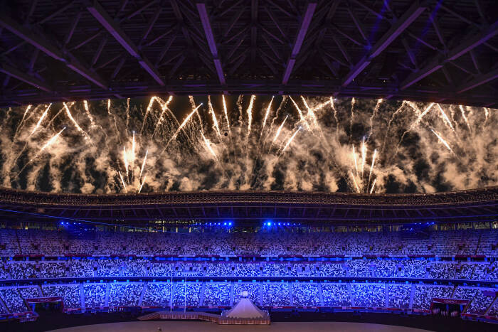 ANTARA FOTO/Sigid Kurniawan PEMBUKAAN OLIMPIADE TOKYO