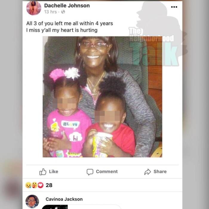 Sang ibu berduka dua anaknya dibunuh saudarinya (Facebook) Sang ibu berduka dua anaknya dibunuh saudarinya