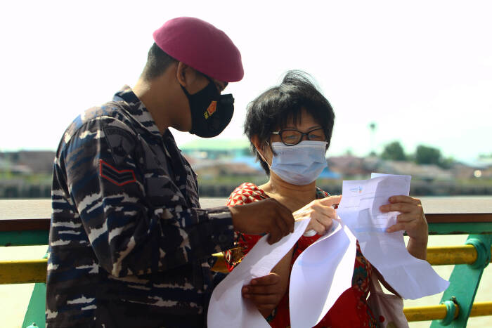 ANTARA FOTO/Jessica Helena Wuysang CAPAIAN VAKSINASI DI KALBAR