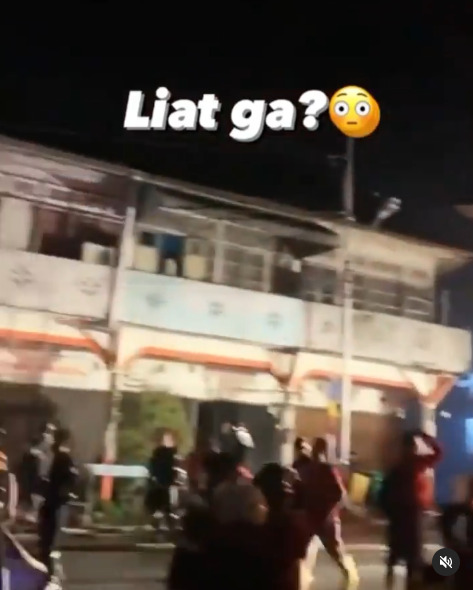 Screenshoot. (Instagram/@lucu.abis) video penampakan