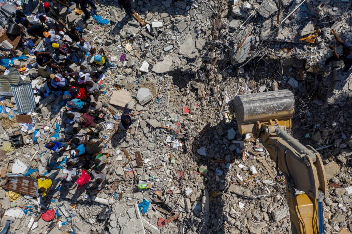 Gempa bumi di Haiti. (REUTERS/Ricardo Arduengo) Gempa bumi di Haiti