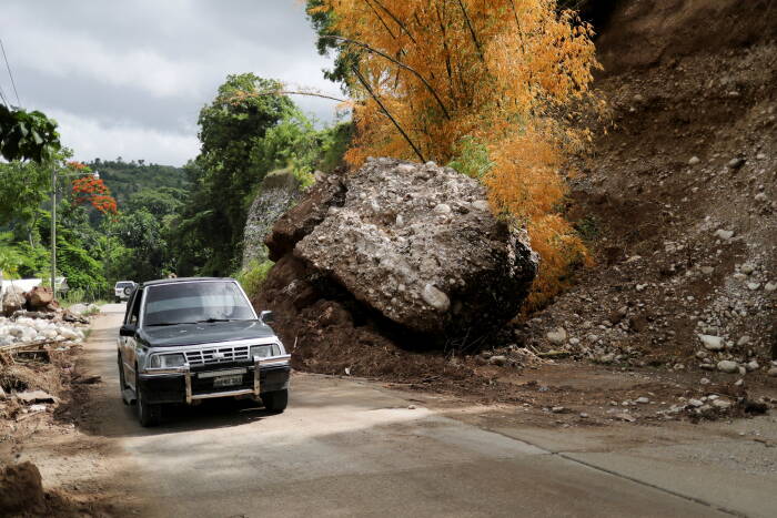 REUTERS/Henry Romero Pasca gempa berkekuatan 7,2 di Les Cayes.