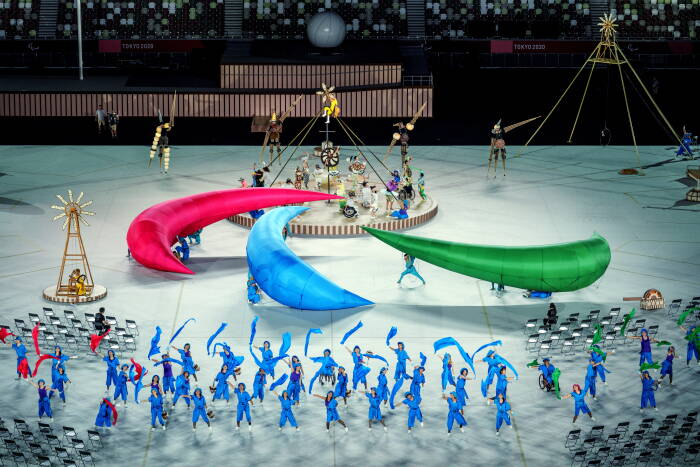 REUTERS/Bob Martin/OIS/Handout Upacara Pembukaan Paralimpiade Tokyo 2020
