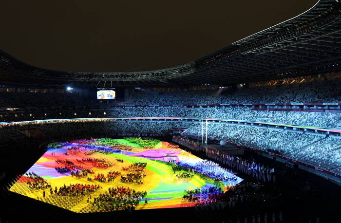 REUTERS/Marko Djurica Upacara Pembukaan Paralimpiade Tokyo 2020