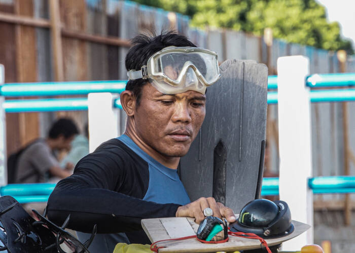 Atlet selam Papua Very Dwi Irjayanto peraih medali emas di PON Jabar (ANTARA FOTO/Indrayadi TH) Atlet selam Papua Very Dwi Irjayanto peraih medali emas di PON Jabar