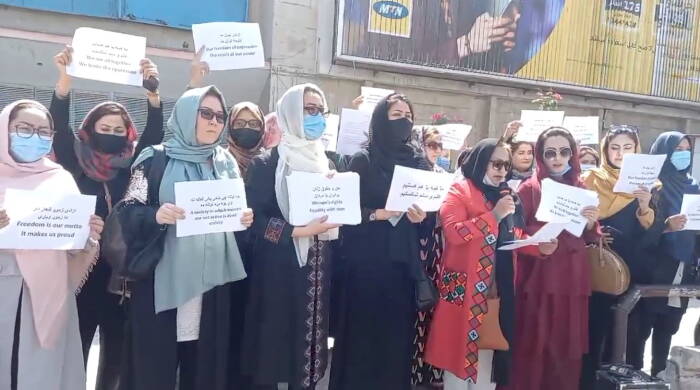 Para wanita Afghanistan protes di Kabul